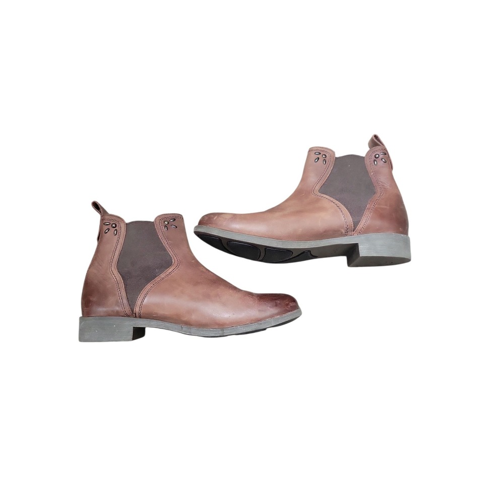 Olukai Womens‎ 6 Brown Leather Waterproof Chelsea Boots Slip On Casual Vibes